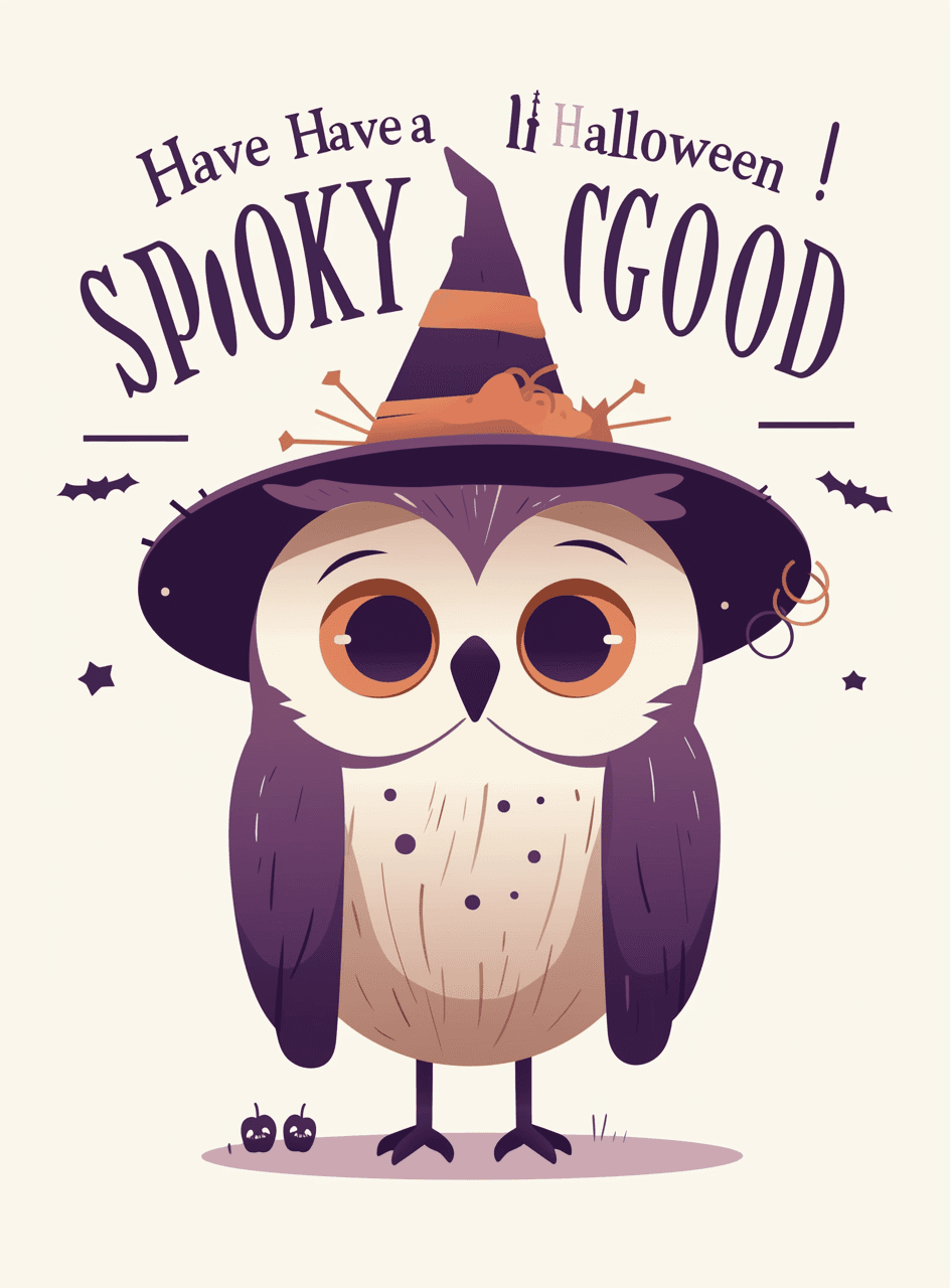 Halloween Owl Carnival original repeating artwork