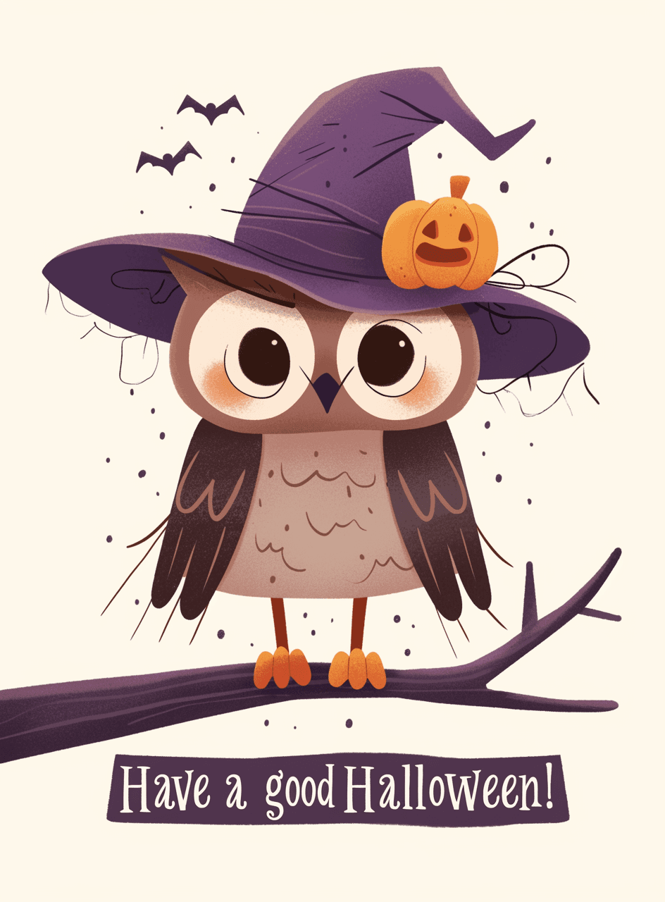 Halloween Owl Picnic original repeating artwork