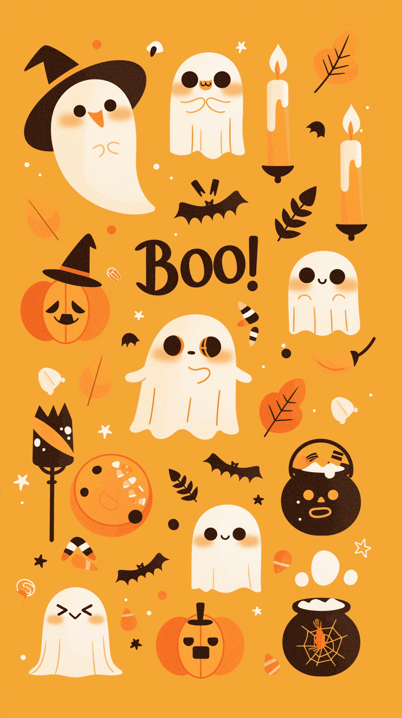 Halloween Ghost 414 original repeating artwork