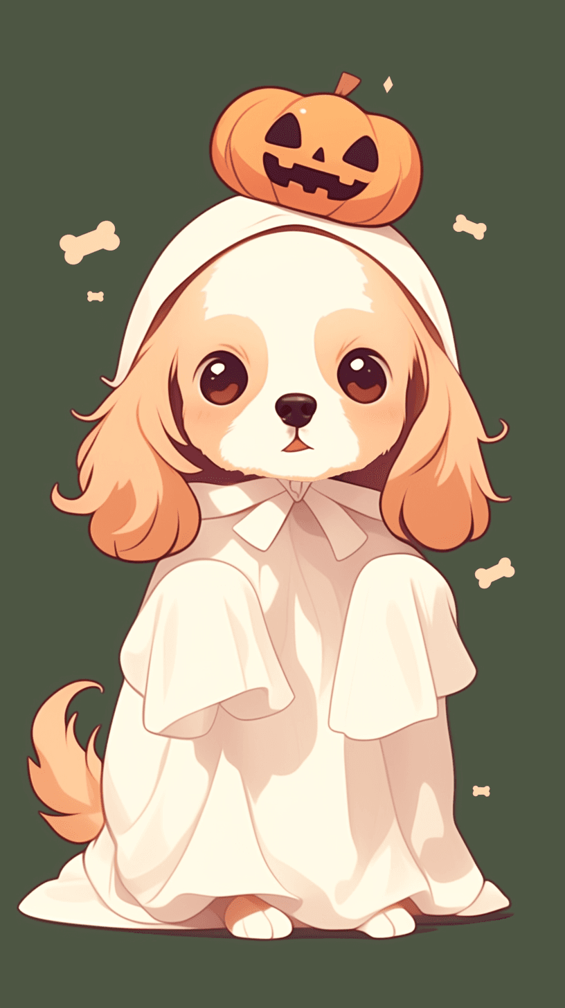Halloween Dog original repeating artwork