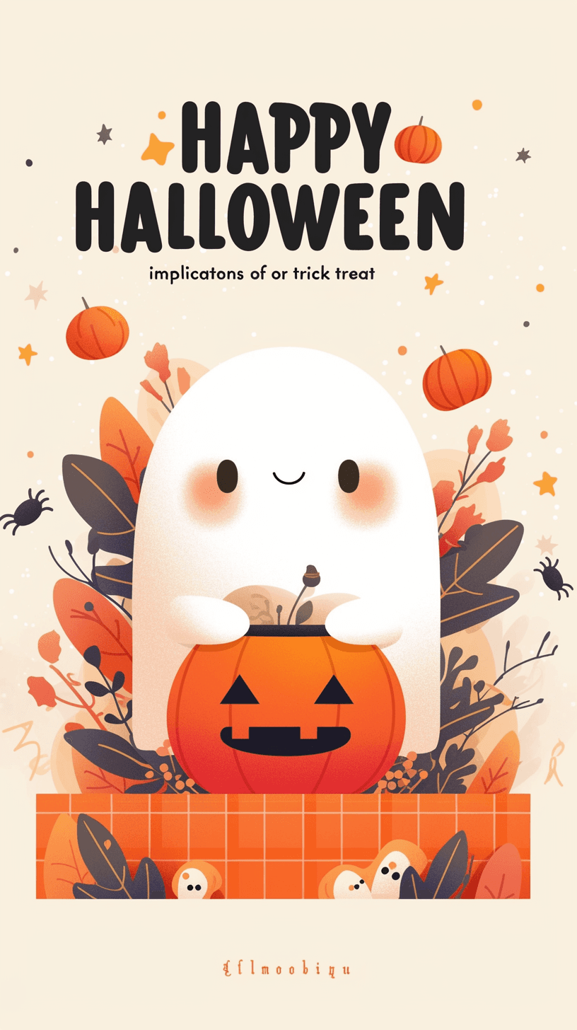 Halloween Ghost 1205 original repeating artwork
