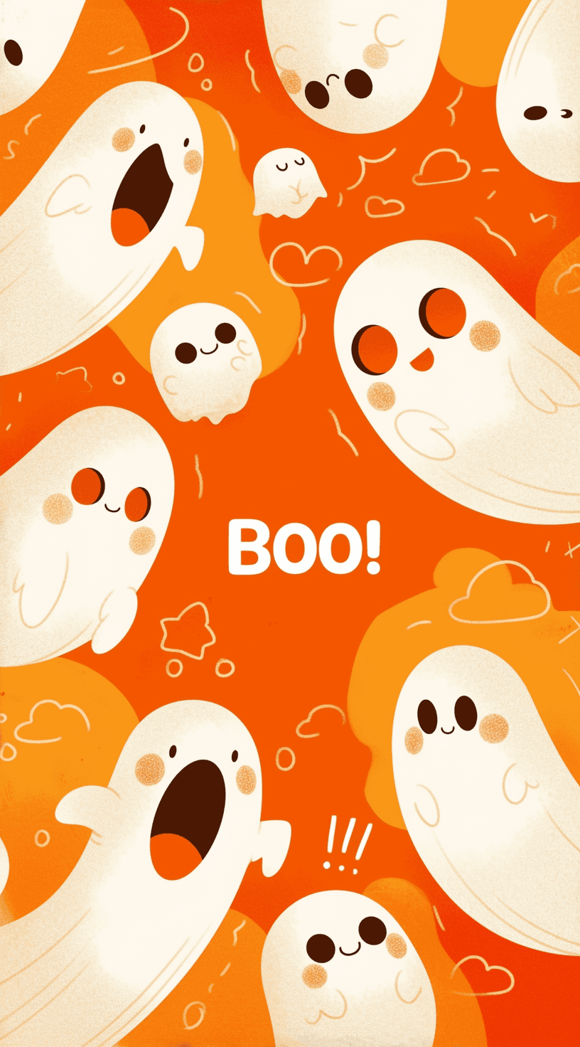 Halloween Ghost 013 original repeating artwork