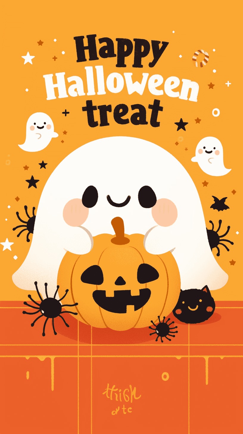 Halloween Ghost 1301 original repeating artwork
