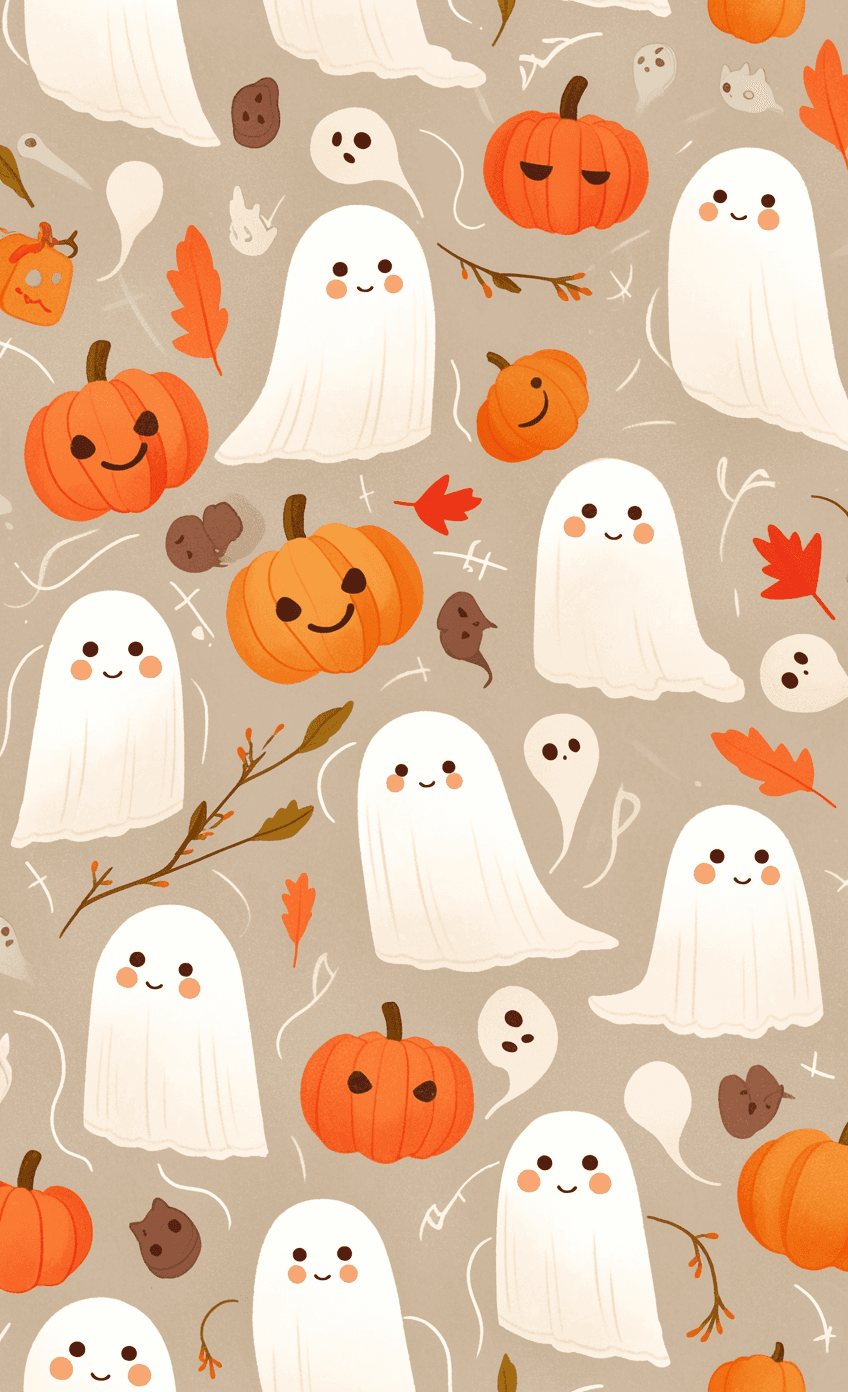Halloween Ghost 101 original repeating artwork