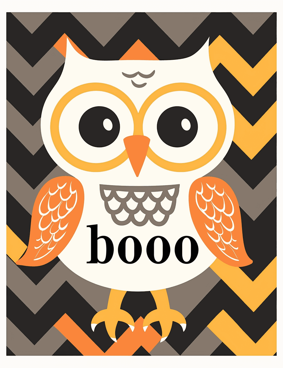 Halloween Owl Beats original repeating artwork
