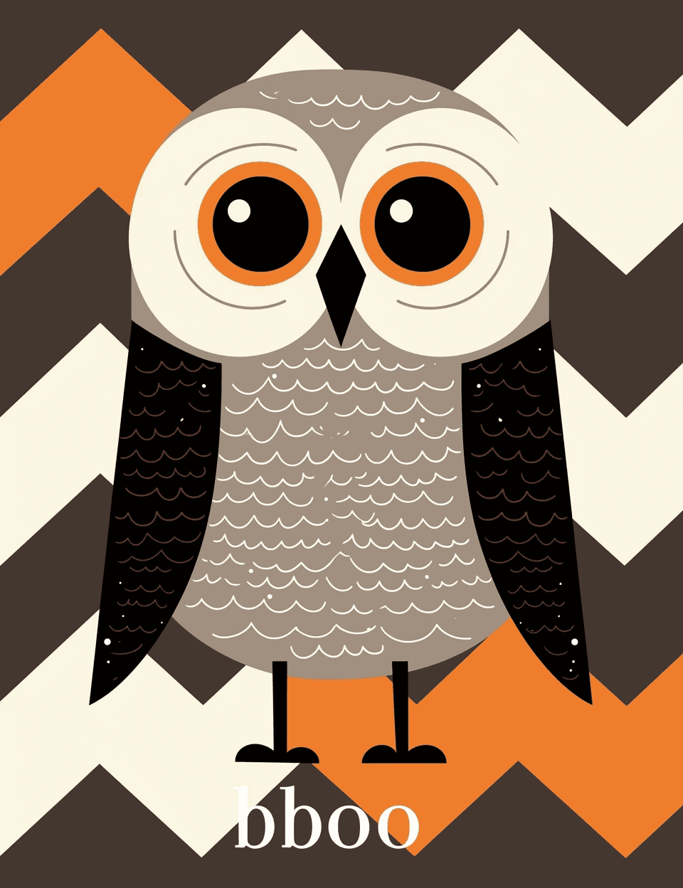 Halloween Owl Groove original repeating artwork