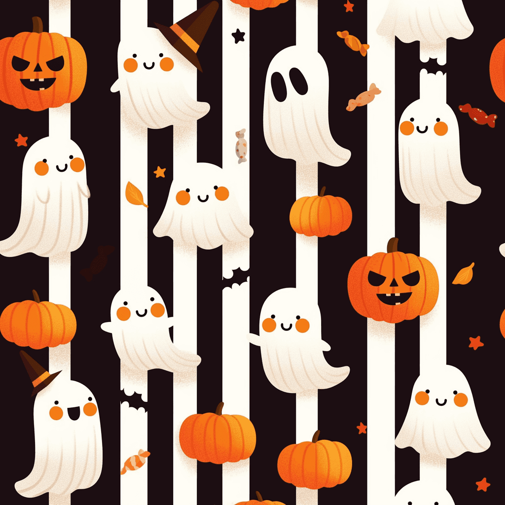 Halloween Ghost 100 original repeating artwork