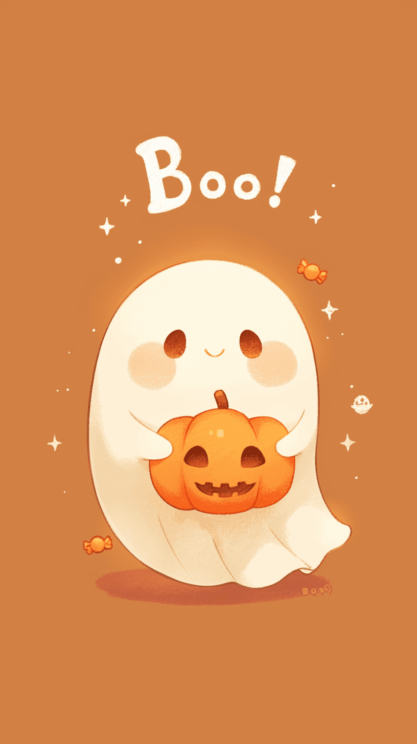 Halloween Ghost 158 original repeating artwork