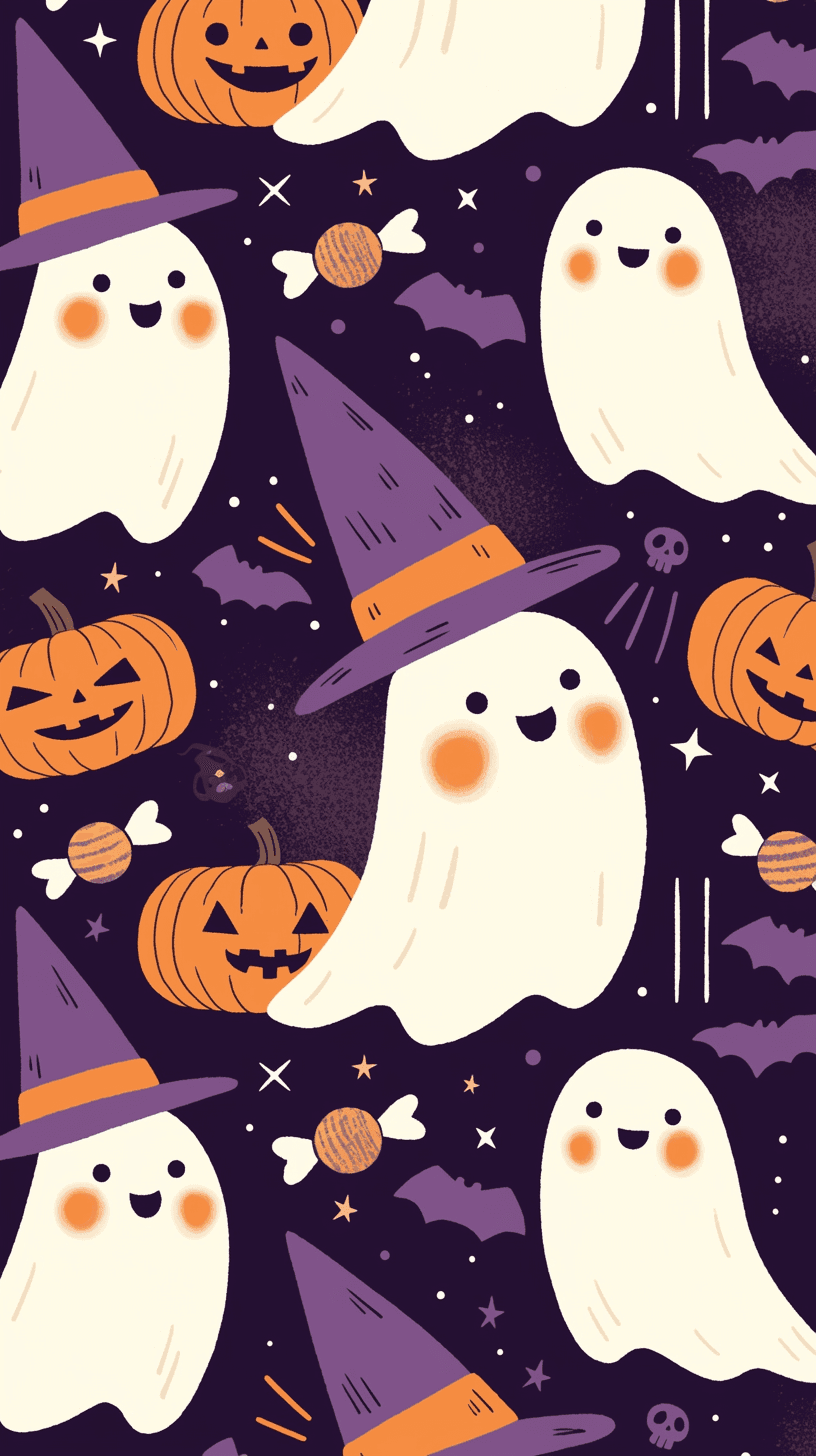 Halloween Ghost 1300 original repeating artwork