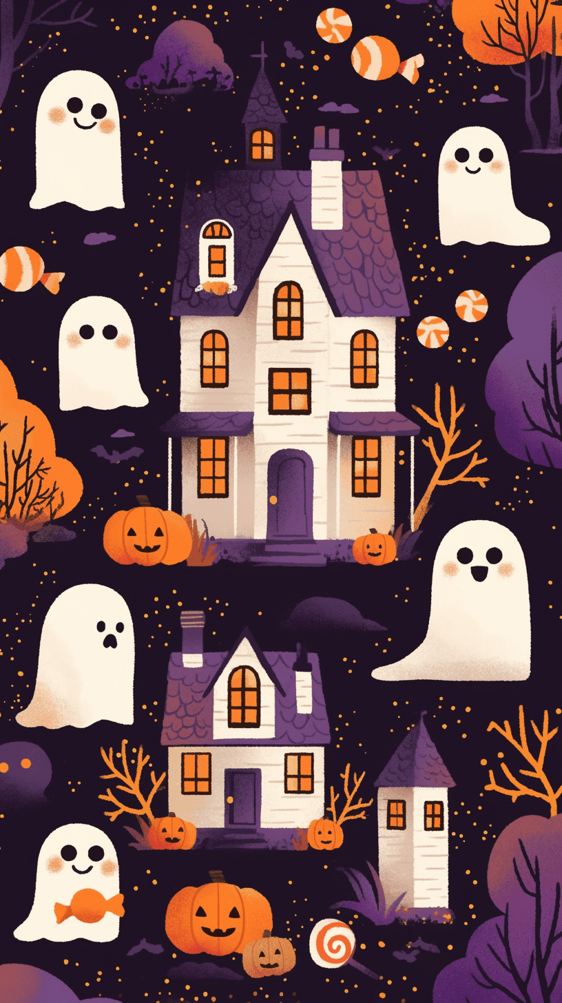 Halloween Ghost 586 original repeating artwork