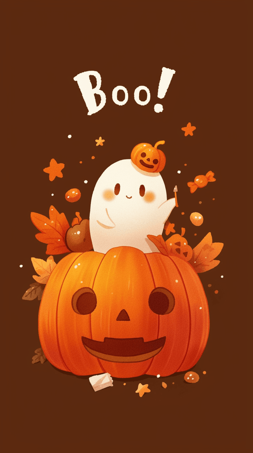 Halloween Ghost 412 original repeating artwork