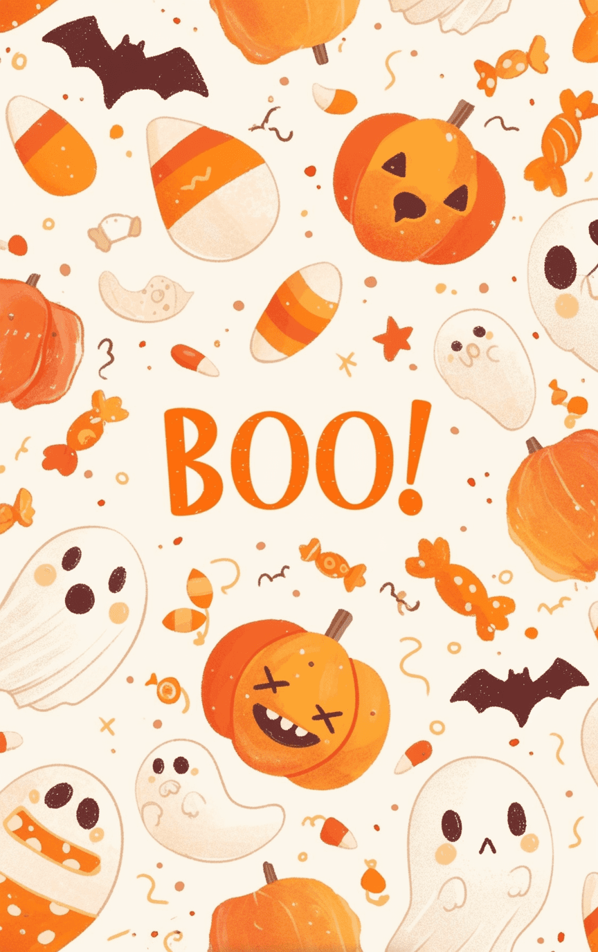 Halloween Ghost 1000 original repeating artwork