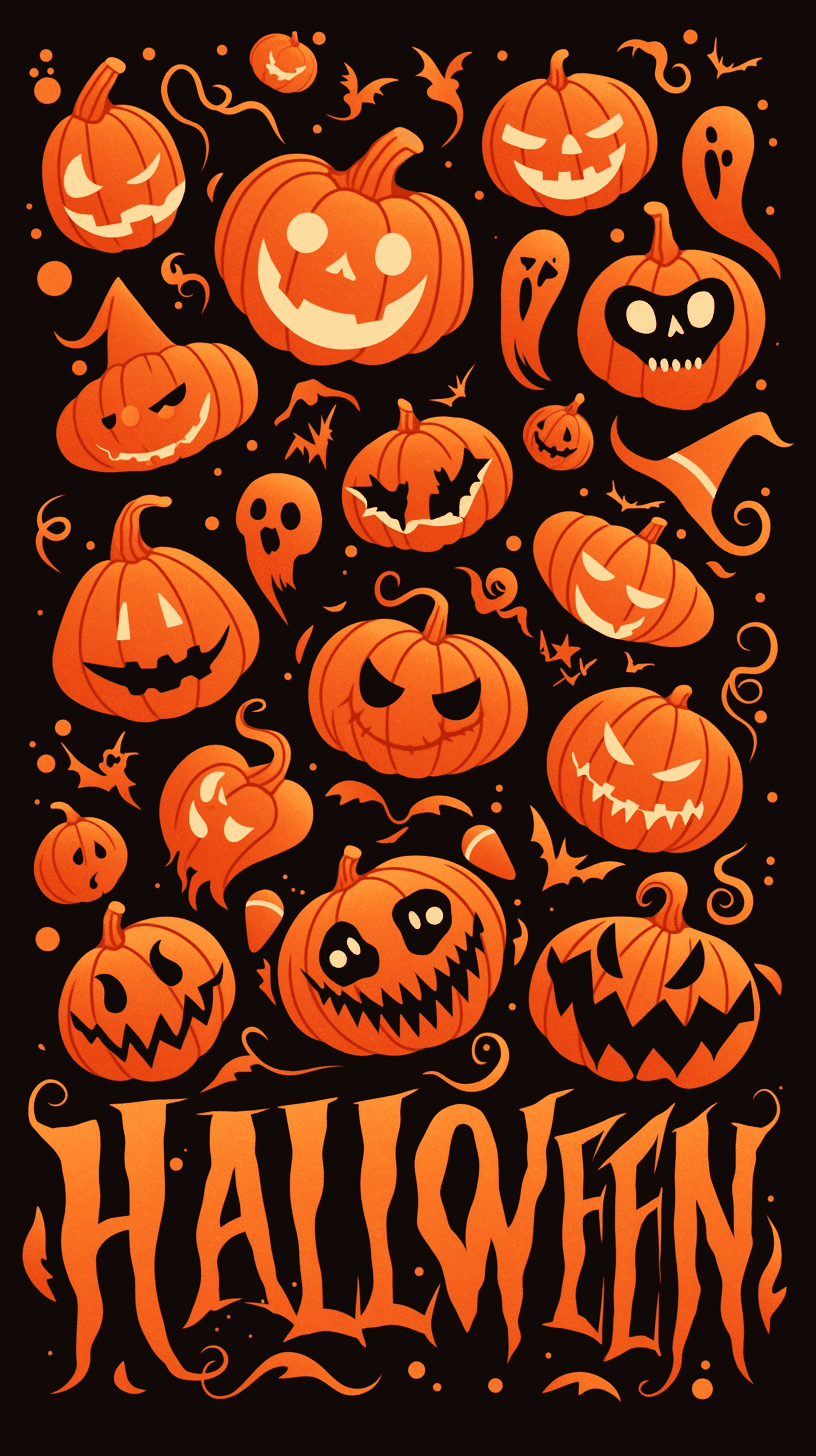 Halloween Pumpkin 155 original repeating artwork