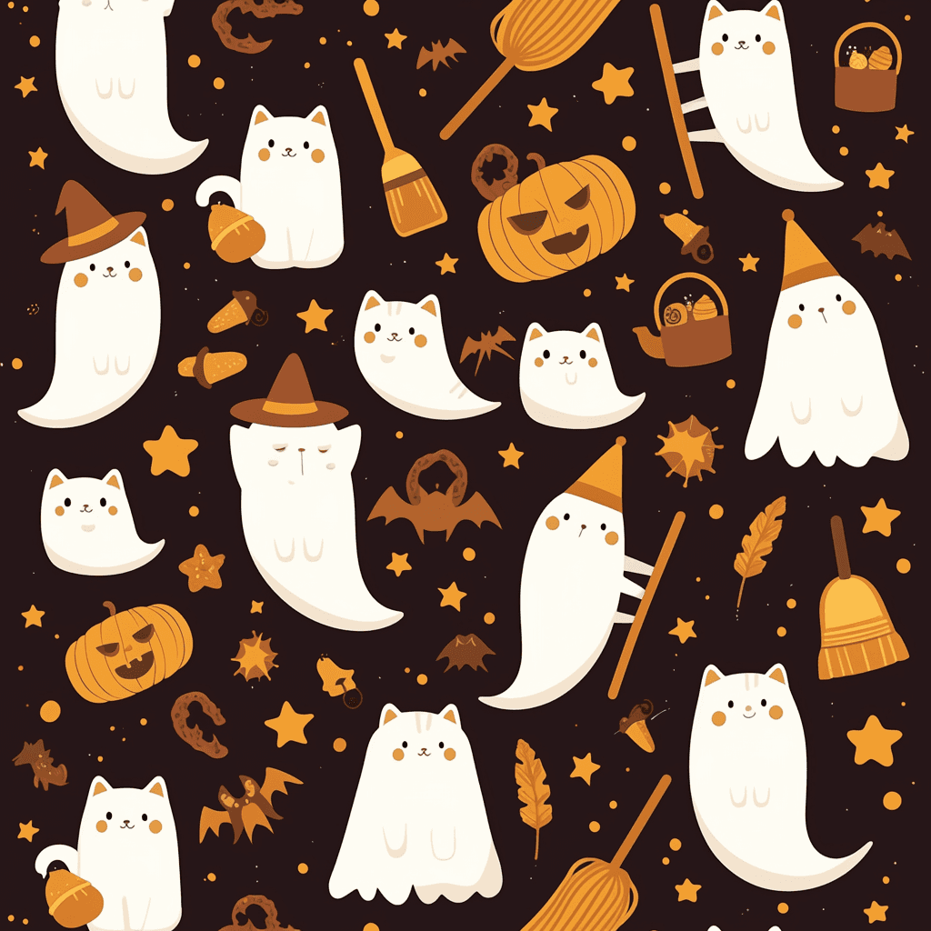 Halloween Ghost 1384 original repeating artwork