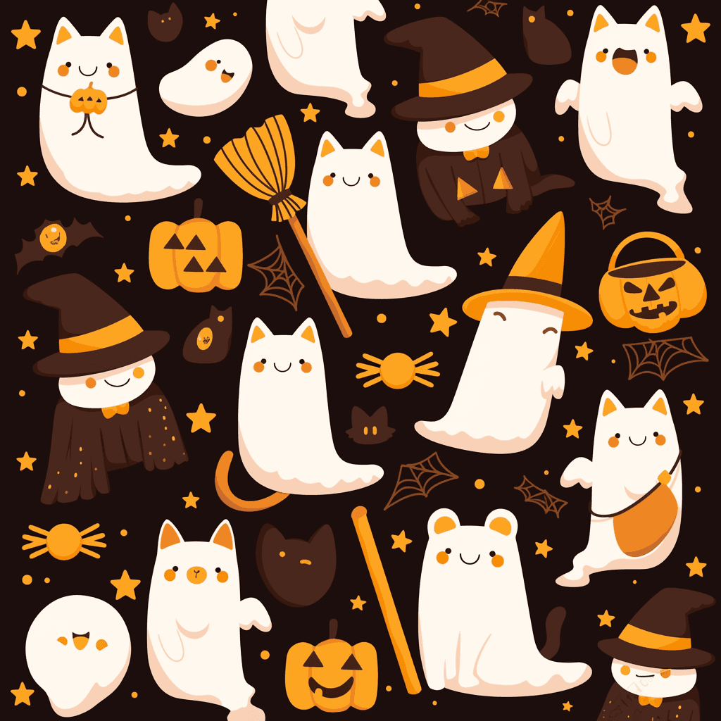 Halloween Ghost 879 original repeating artwork