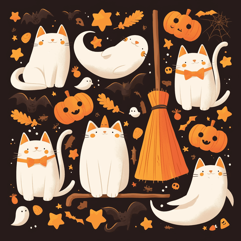Halloween Ghost 683 original repeating artwork