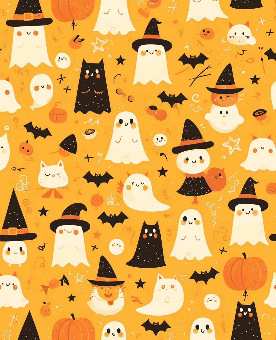 Halloween Ghost 1383 original repeating artwork