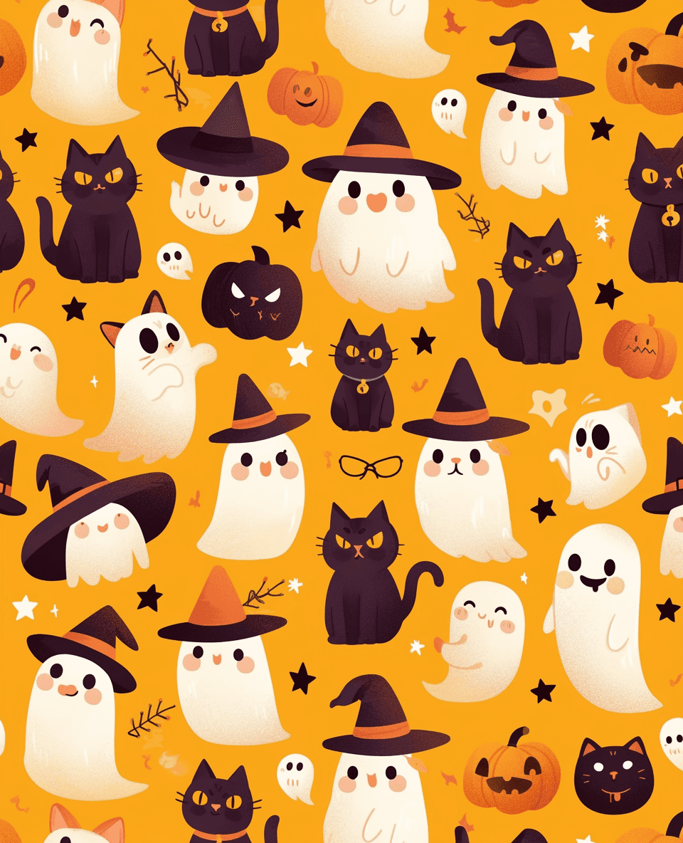 Halloween Ghost 998 original repeating artwork