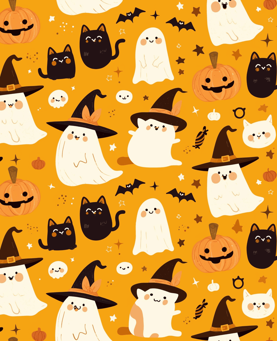 Halloween Ghost 512 original repeating artwork