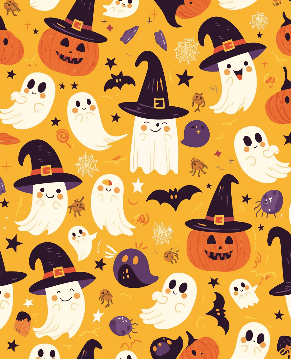Halloween Ghost 1087 original repeating artwork