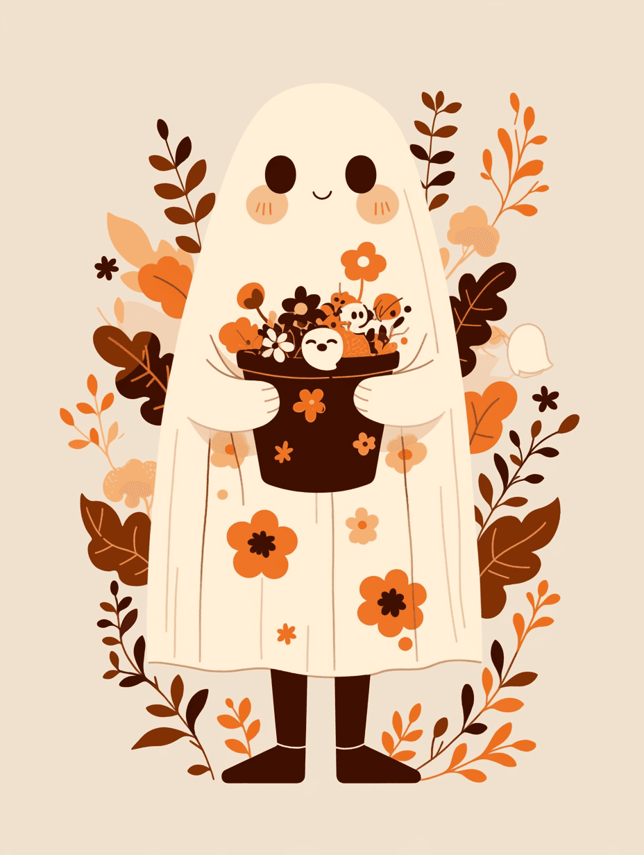 Halloween Ghost 1085 original repeating artwork