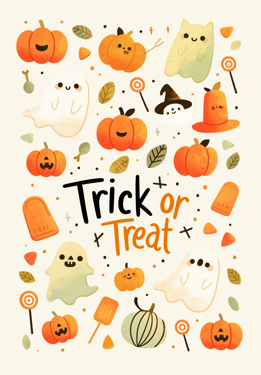 Halloween Ghost 1395 original repeating artwork