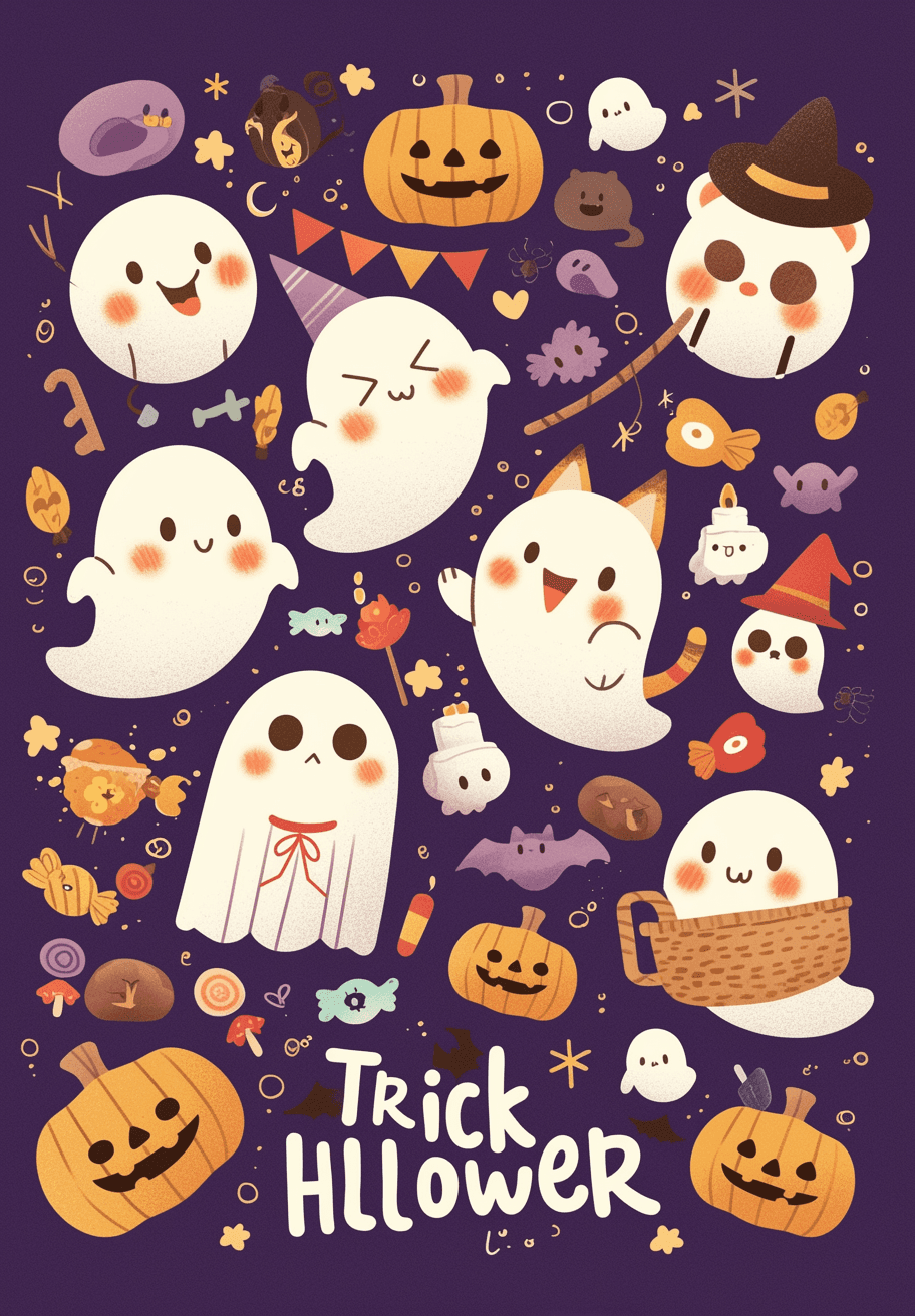 Halloween Ghost 311 original repeating artwork