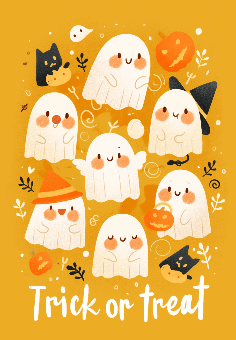Halloween Ghost 1082 original repeating artwork