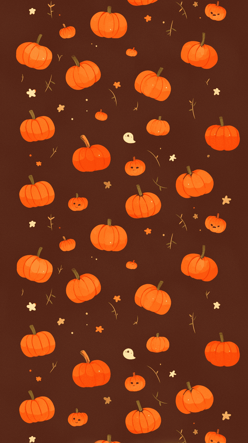 Halloween Pumpkin Rush original repeating artwork
