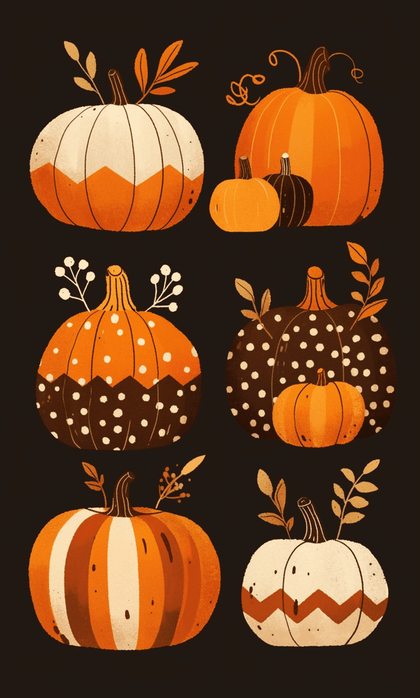 Halloween Pumpkin 045 original repeating artwork