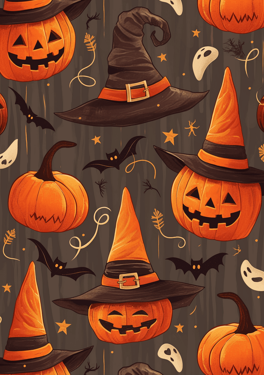 Halloween Pumpkin 026 original repeating artwork