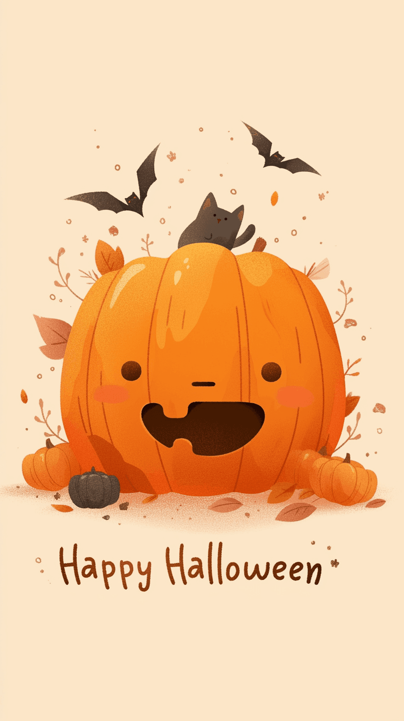 Halloween Pumpkin 042 original repeating artwork