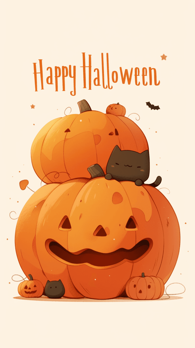 Halloween Pumpkin Golden original repeating artwork