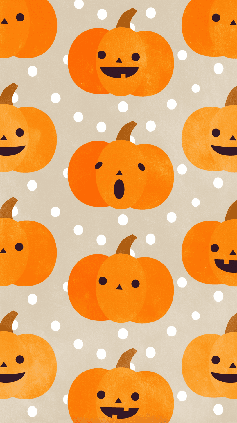 Halloween Pumpkin Dash original repeating artwork