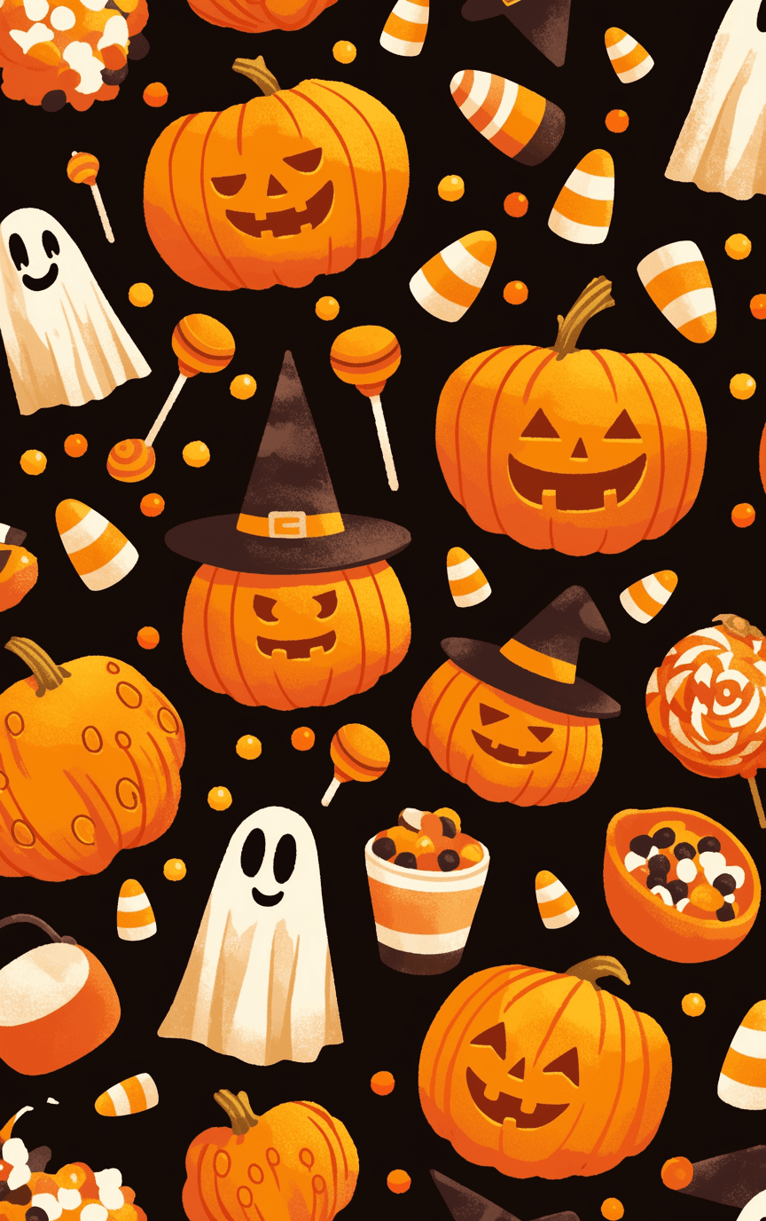 Halloween Ghost Flow original repeating artwork