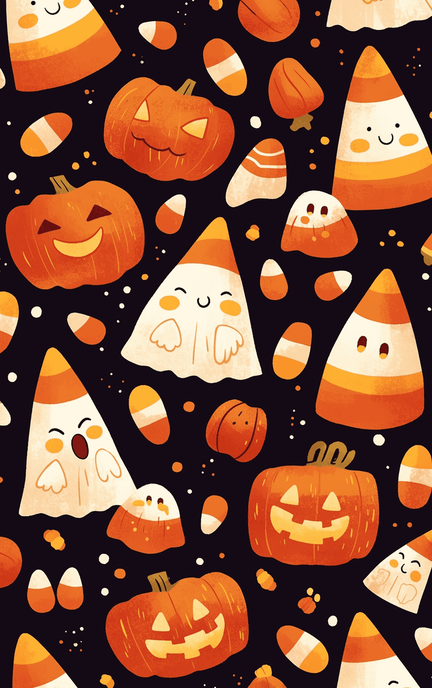 Halloween Ghost 411 original repeating artwork