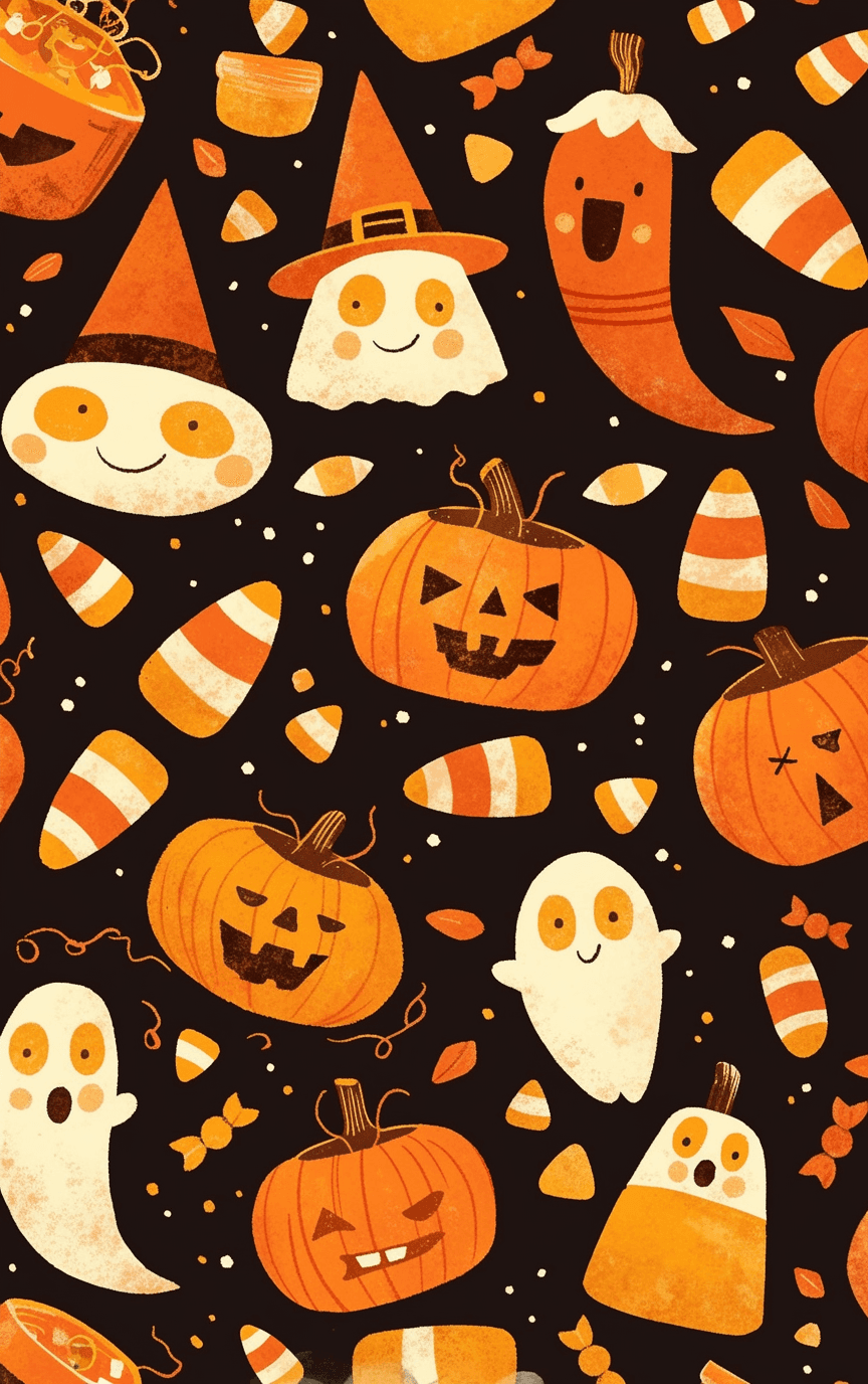 Halloween Ghost 208 original repeating artwork
