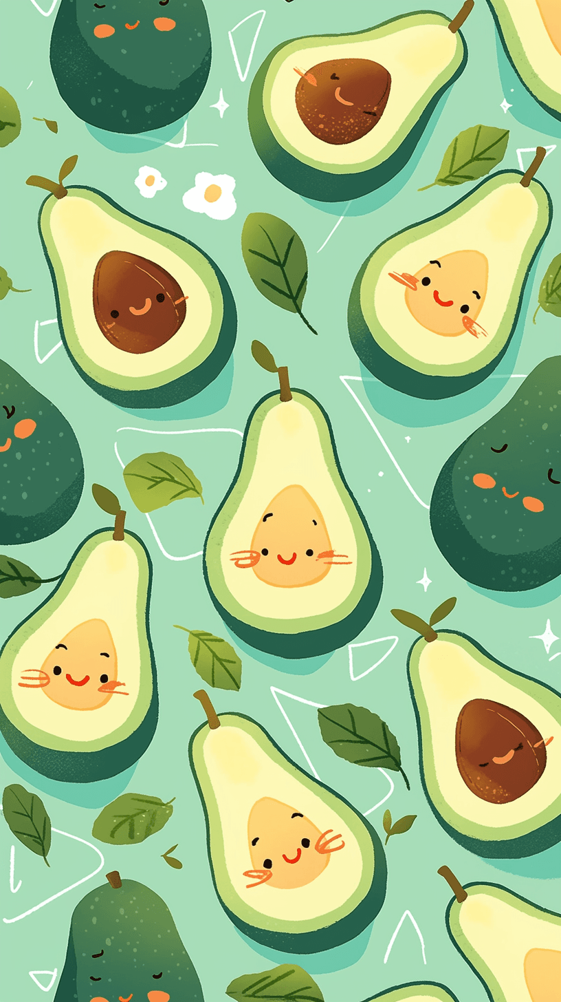 Avocado Groove original repeating artwork