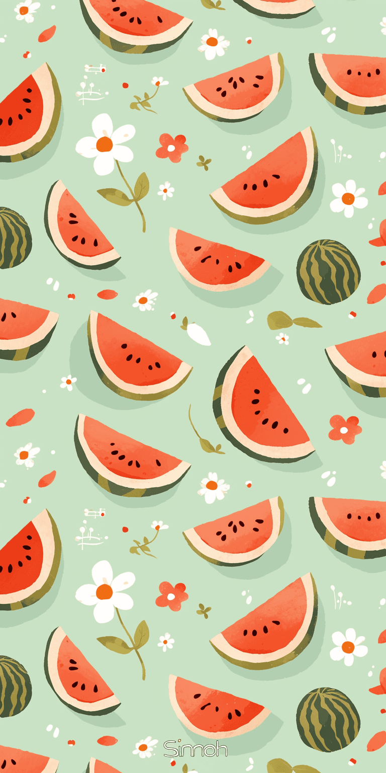 Watermelon Crew original repeating artwork