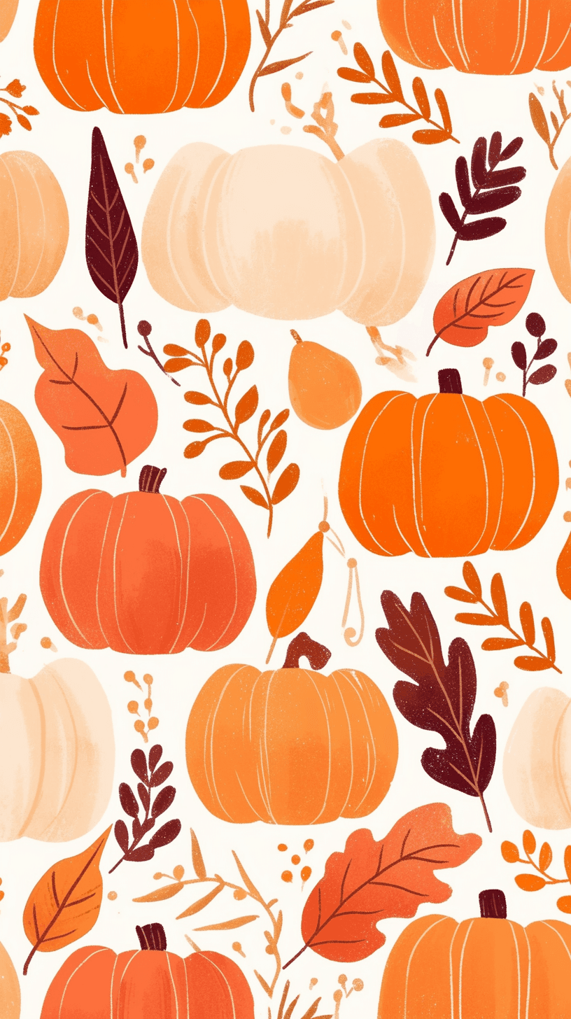Pumpkin Gang original repeating artwork