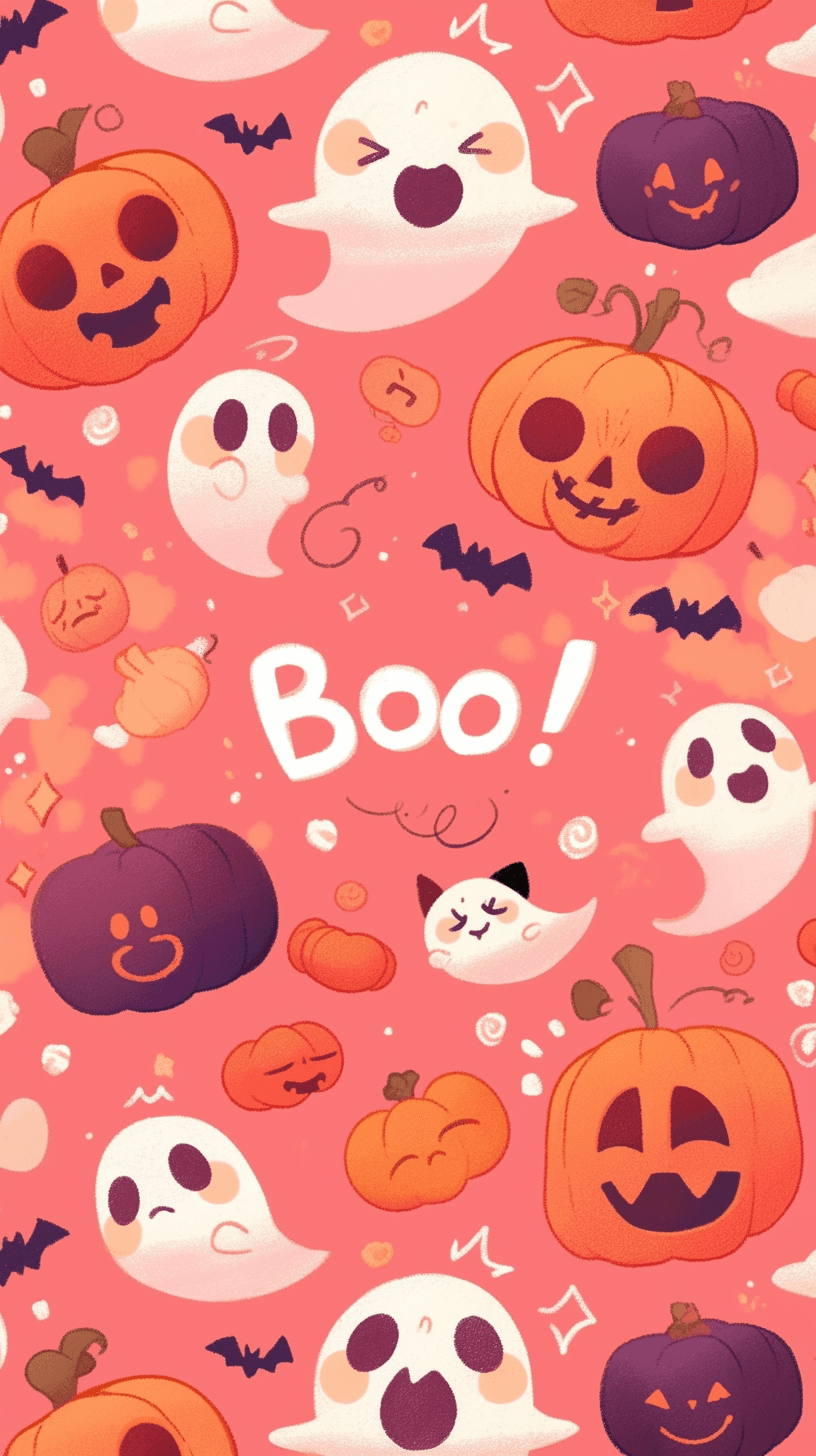 Halloween Ghost Ride original repeating artwork