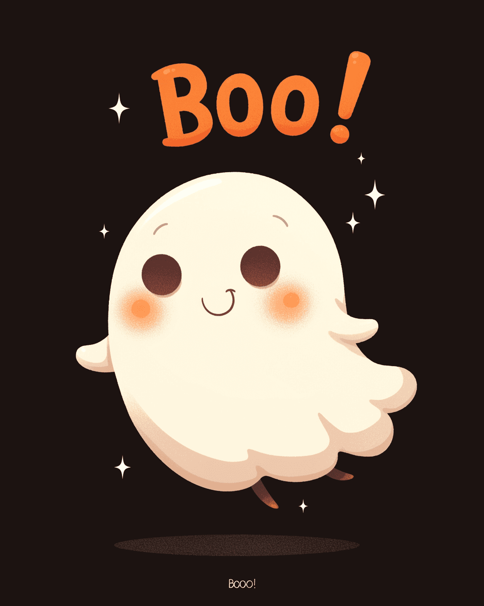Halloween Ghost 1076 original repeating artwork