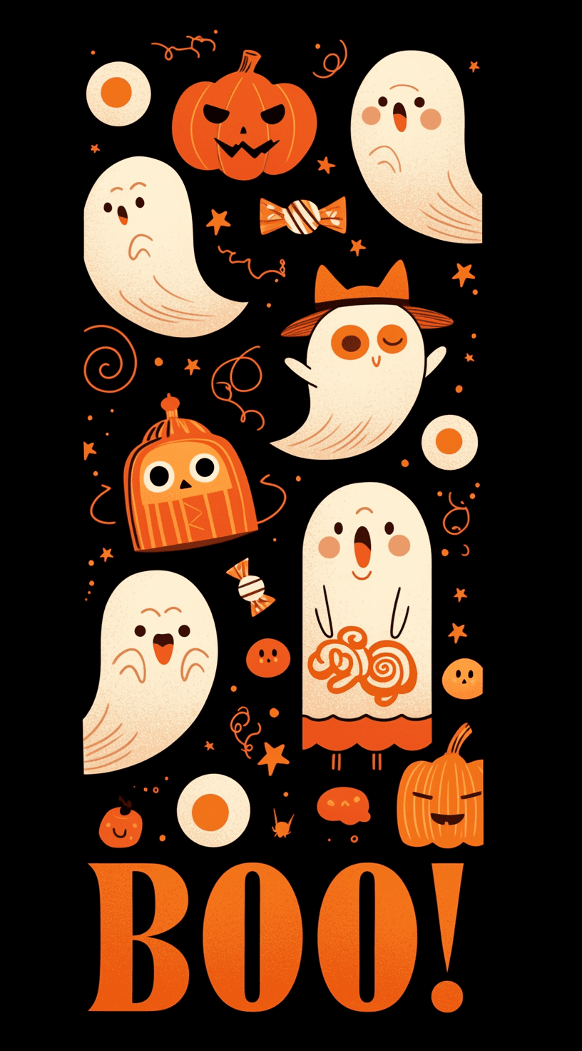 Halloween Ghost 243 original repeating artwork