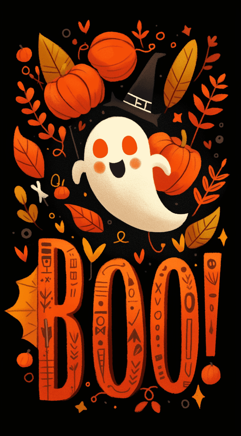 Halloween Ghost 047 original repeating artwork