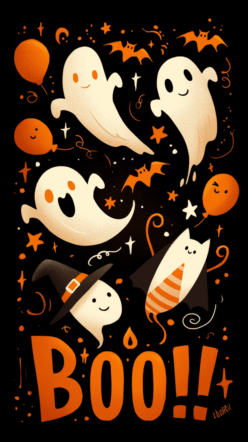 Halloween Ghost 1662 original repeating artwork