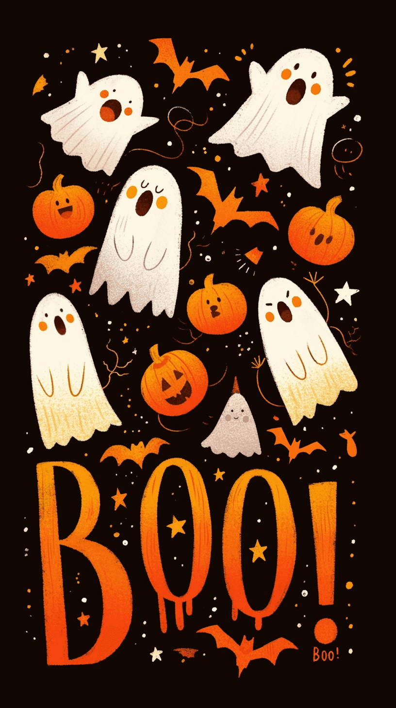 Halloween Ghost 340 original repeating artwork