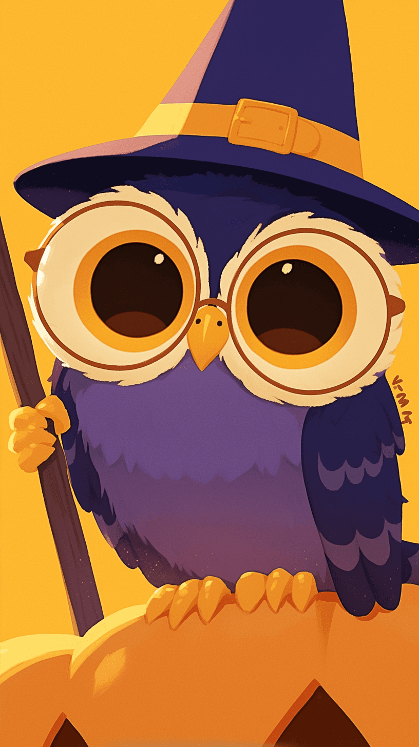 Halloween Owl Echo original repeating artwork