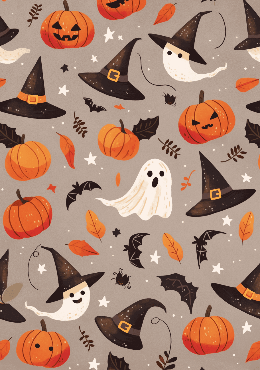 Halloween Ghost 1380 original repeating artwork