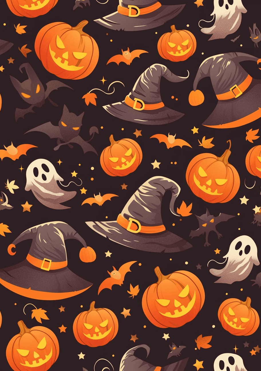 Halloween Ghost 1130 original repeating artwork
