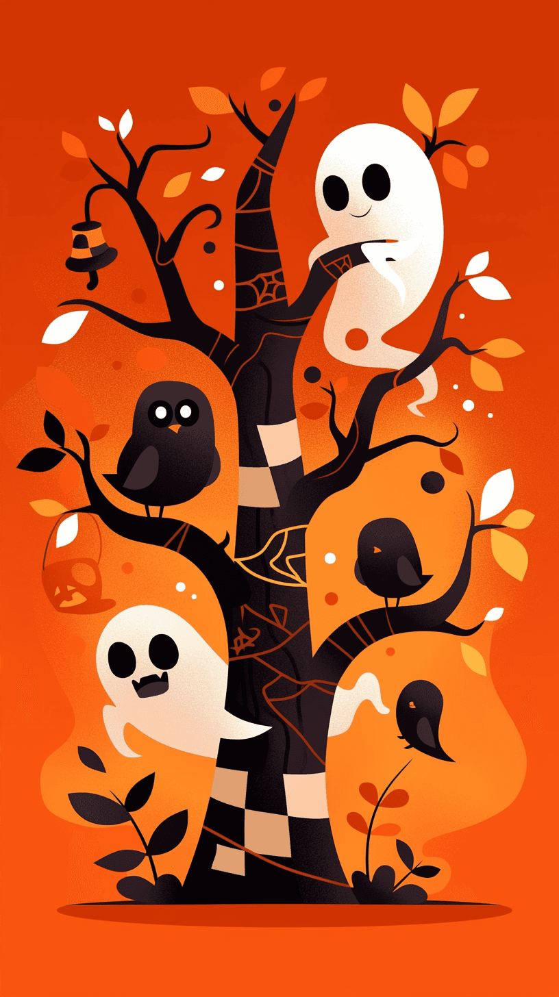 Halloween Ghost 408 original repeating artwork
